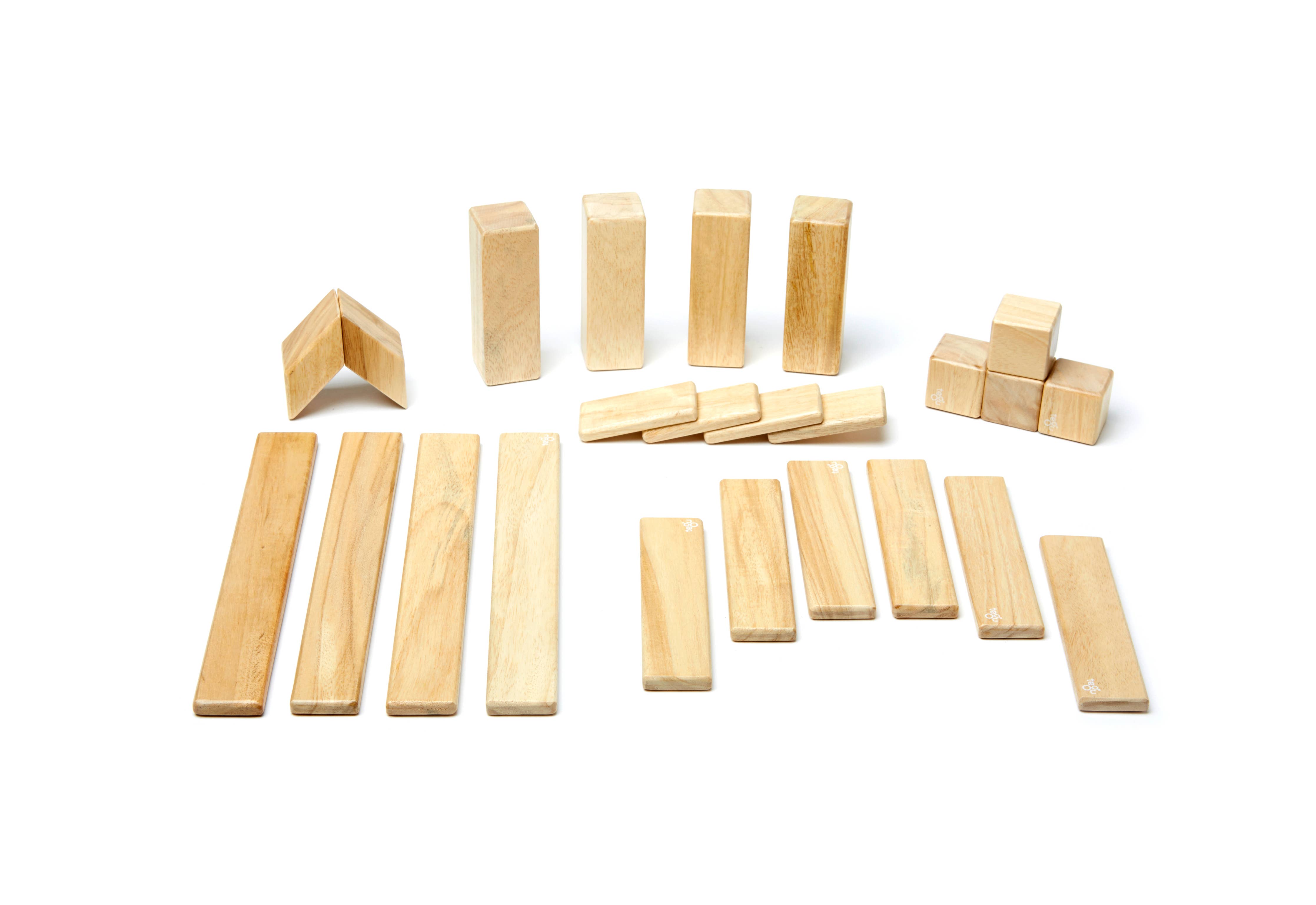 24 Piece Magnetic Wooden Block Set: Tints