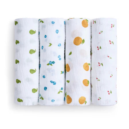 Aden + Anais Cotton Muslin Swaddle -- 4-pack