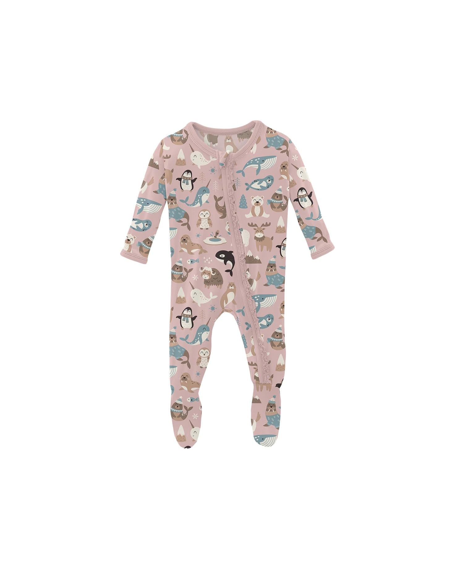 Kickee Pants Ruffle Footie with Zipper