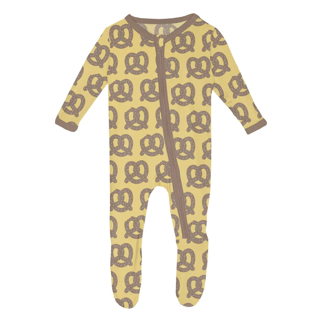 Kickee Pants Footie with 2 Way Zipper