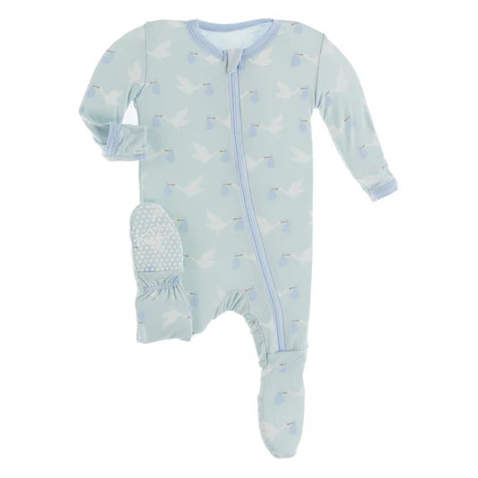 Kickee Pants Footie with Snaps