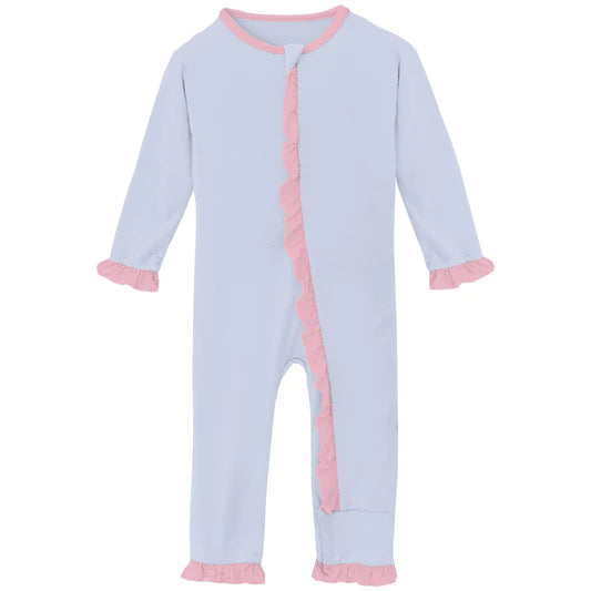 Kickee Pants Ruffle Coverall with Snaps or Zipper