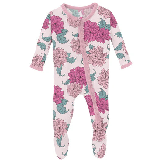 Kickee Pants Ruffle Footie with Zipper