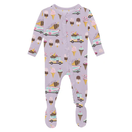 Kickee Pants Ruffle Footie with Zipper