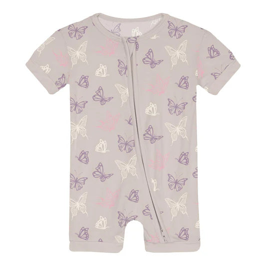 Kickee Pants Print Shorty Sleeper with Zipper