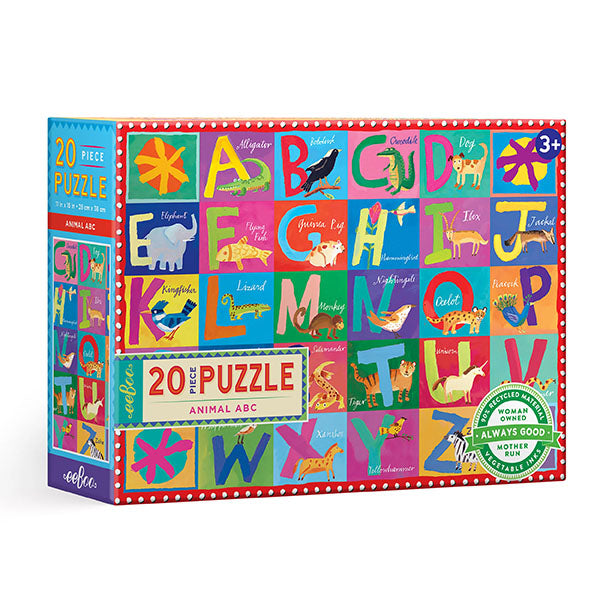 eeBoo Animal ABC - 20 Piece Big Puzzle