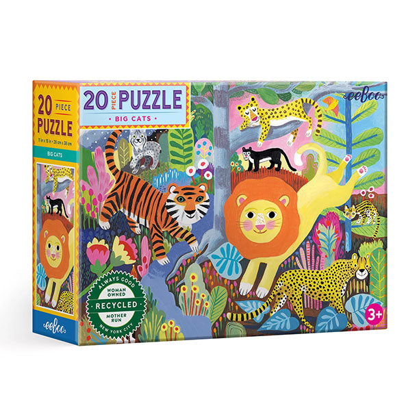 eeBoo Big Cats 20 Piece Puzzle