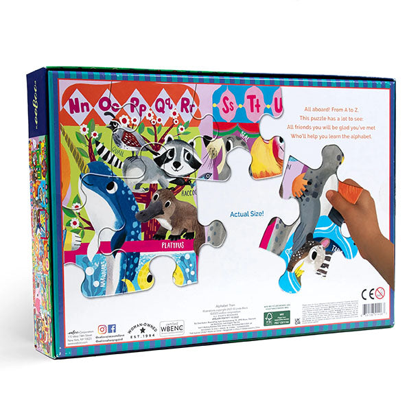 eeBoo Alphabet Train Ready to Learn 36 Piece Puzzle