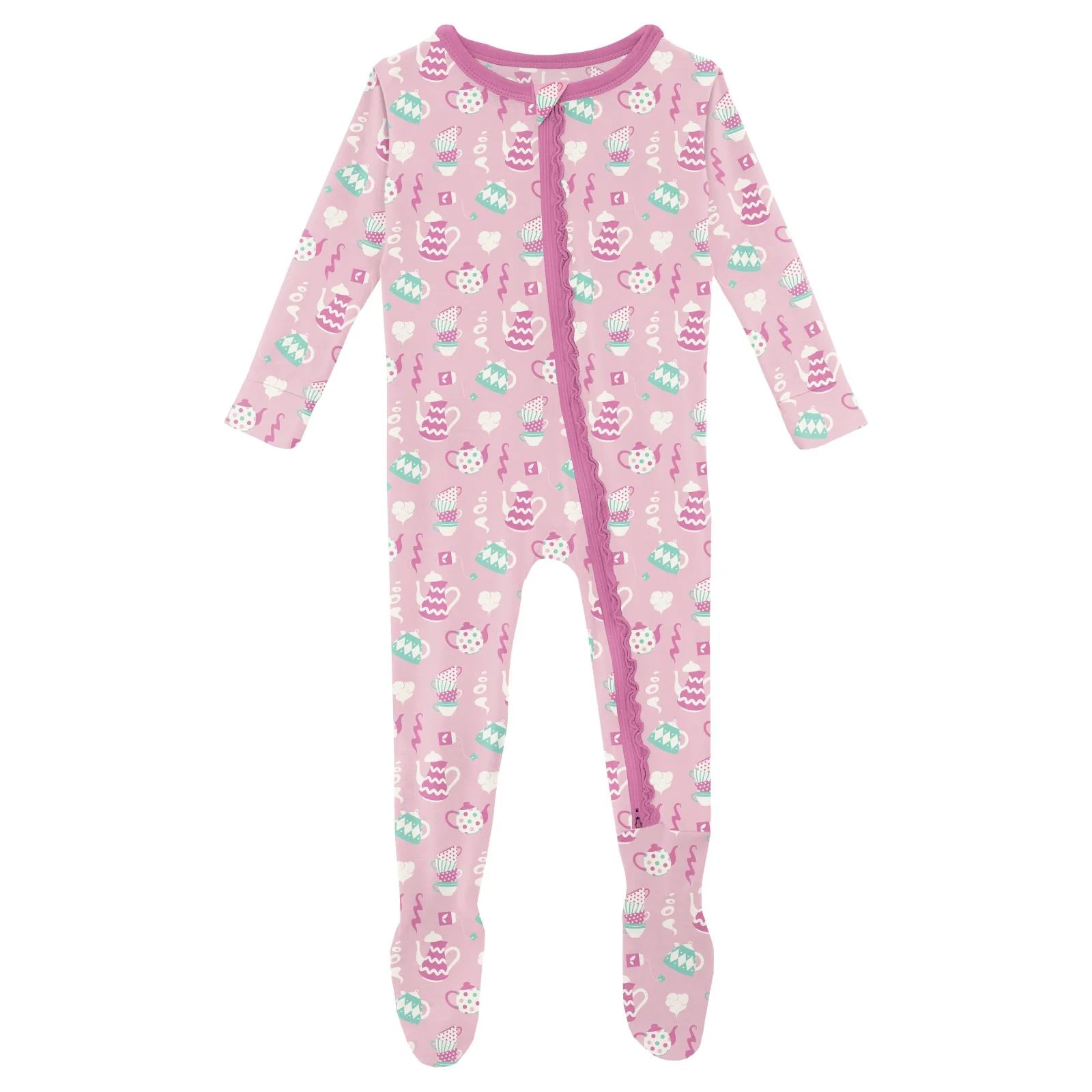 Kickee Pants Ruffle Footie with Zipper