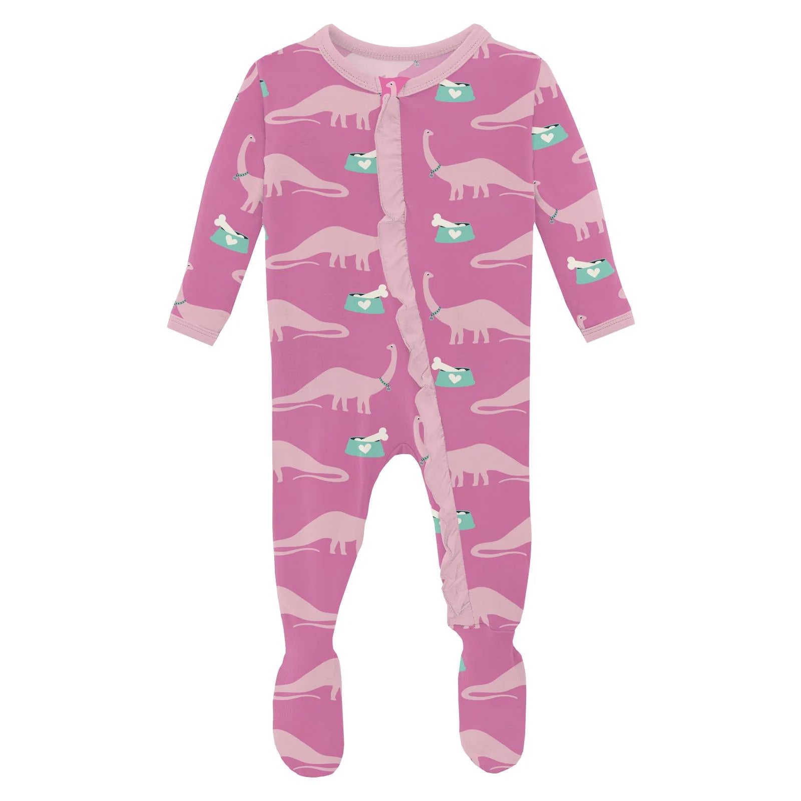 Kickee Pants Ruffle Footie with Zipper