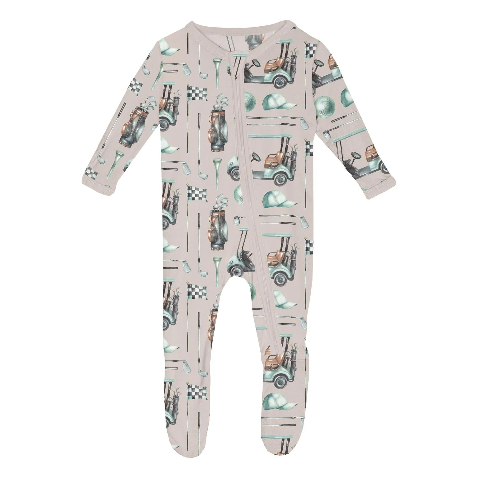 Kickee Pants Footie with 2 Way Zipper