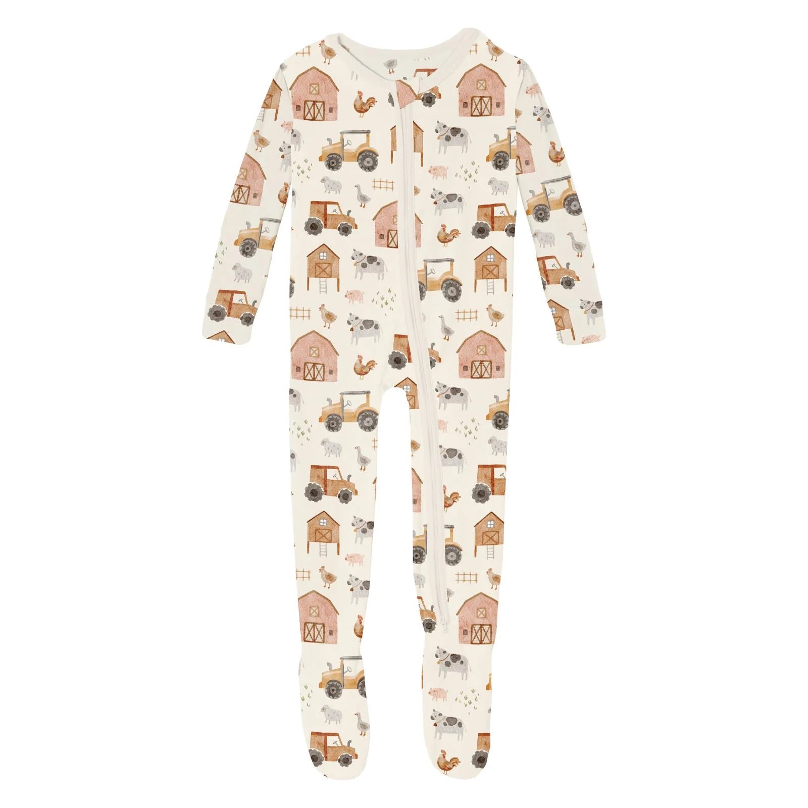 Kickee Pants Footie with 2 Way Zipper