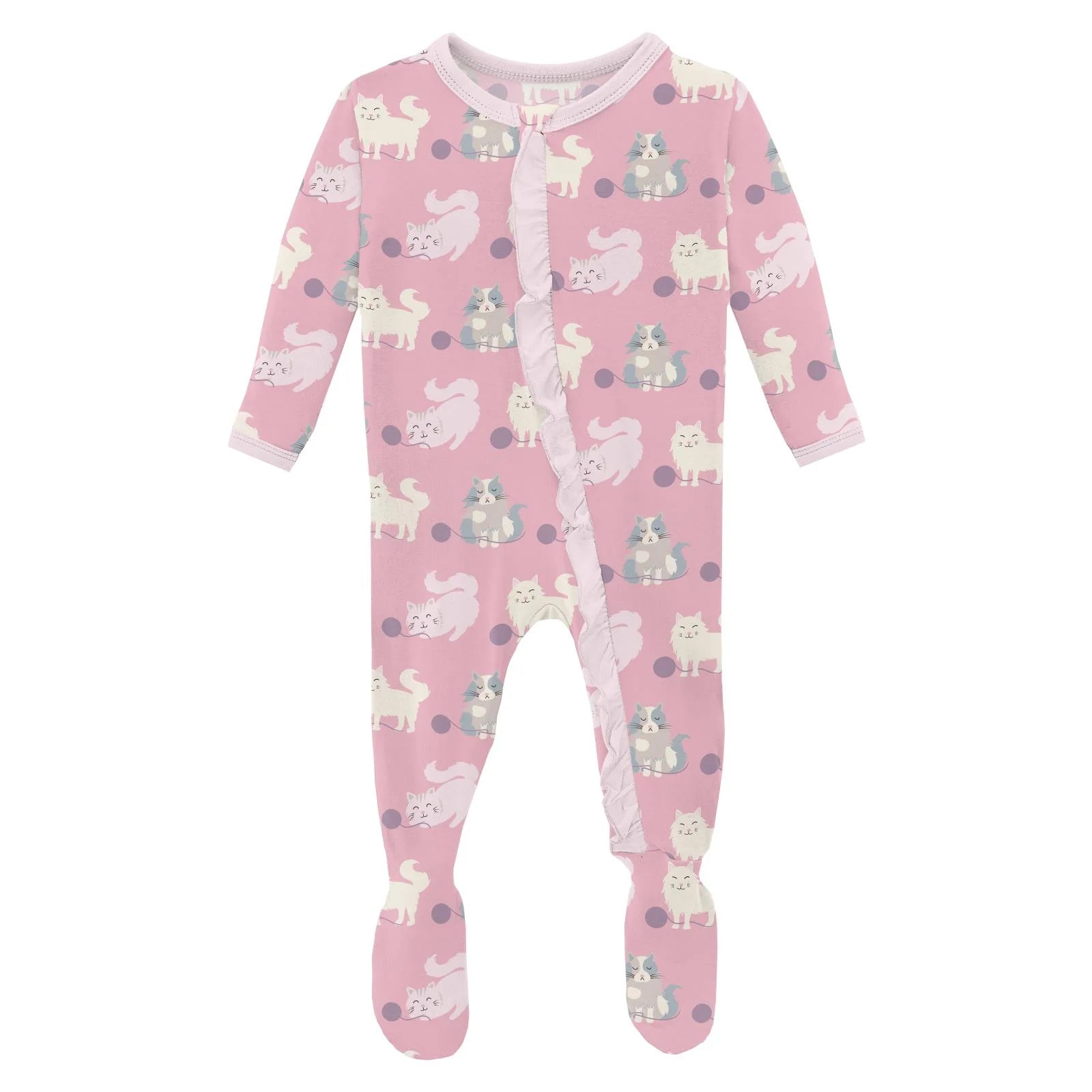 Kickee Pants Ruffle Footie with Zipper