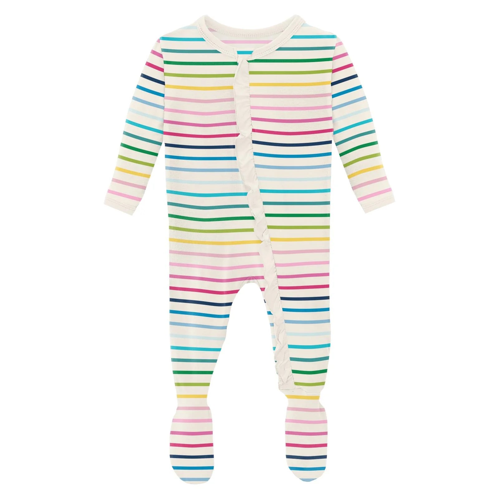 Kickee Pants Ruffle Footie with Zipper