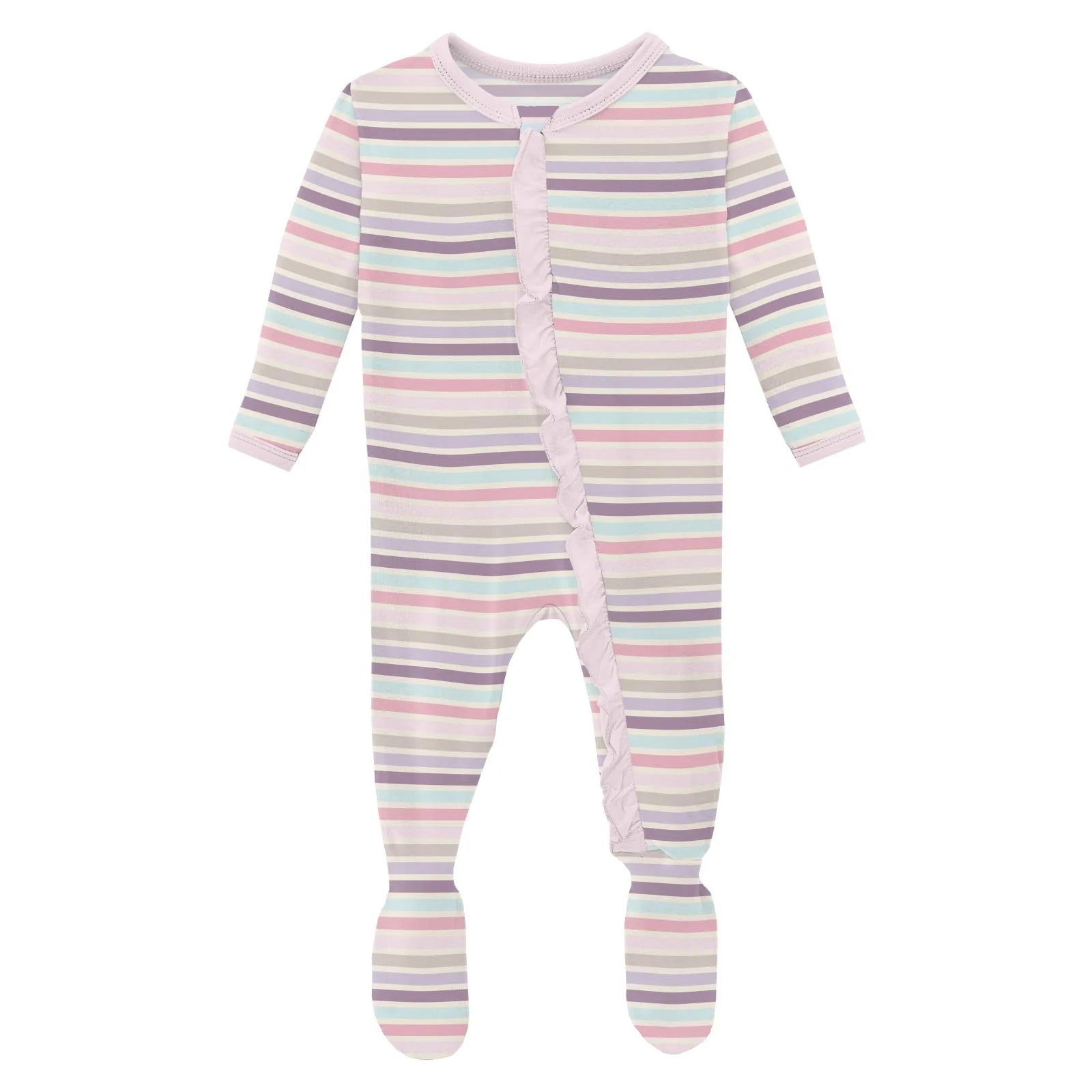 Kickee Pants Ruffle Footie with Zipper