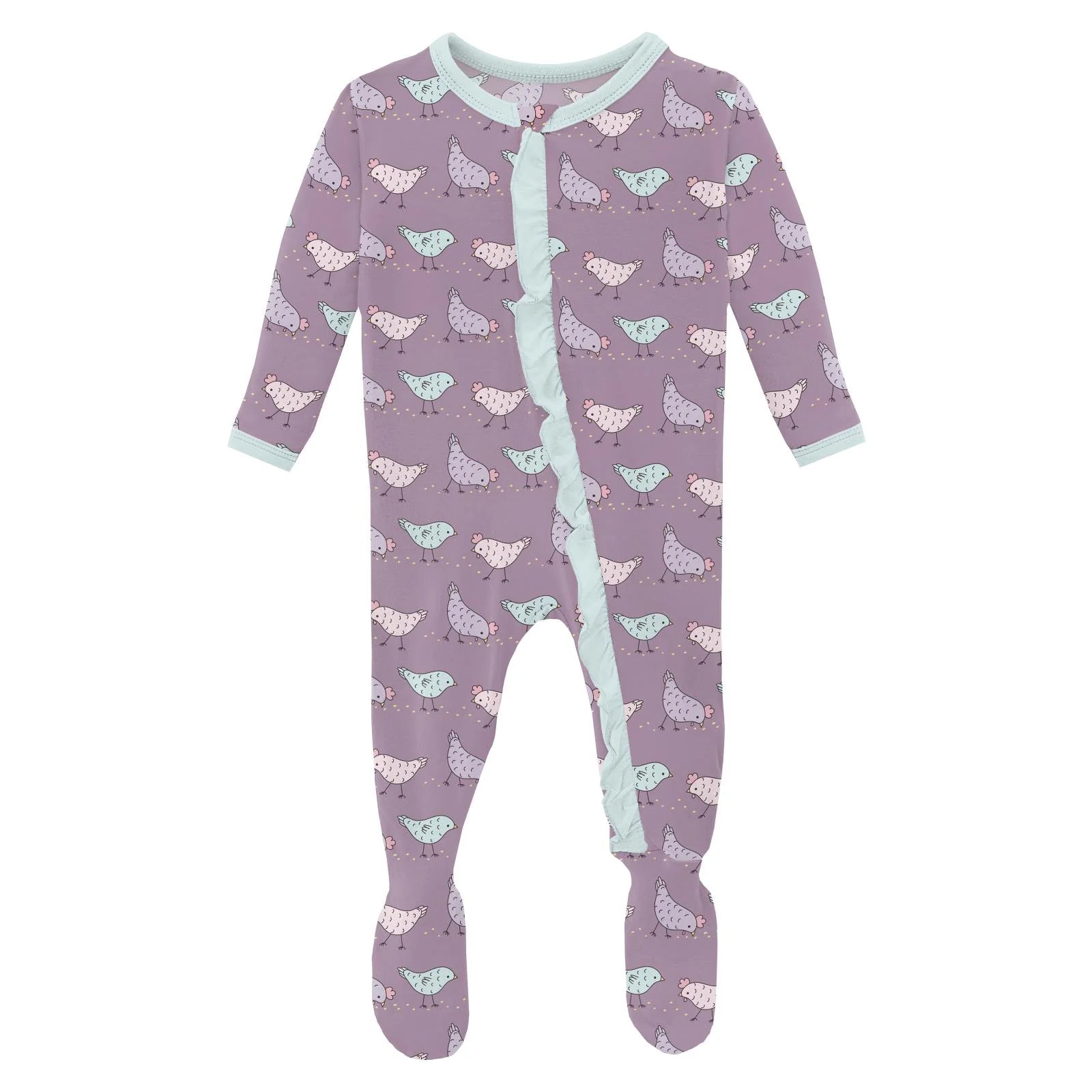 Kickee Pants Ruffle Footie with Zipper