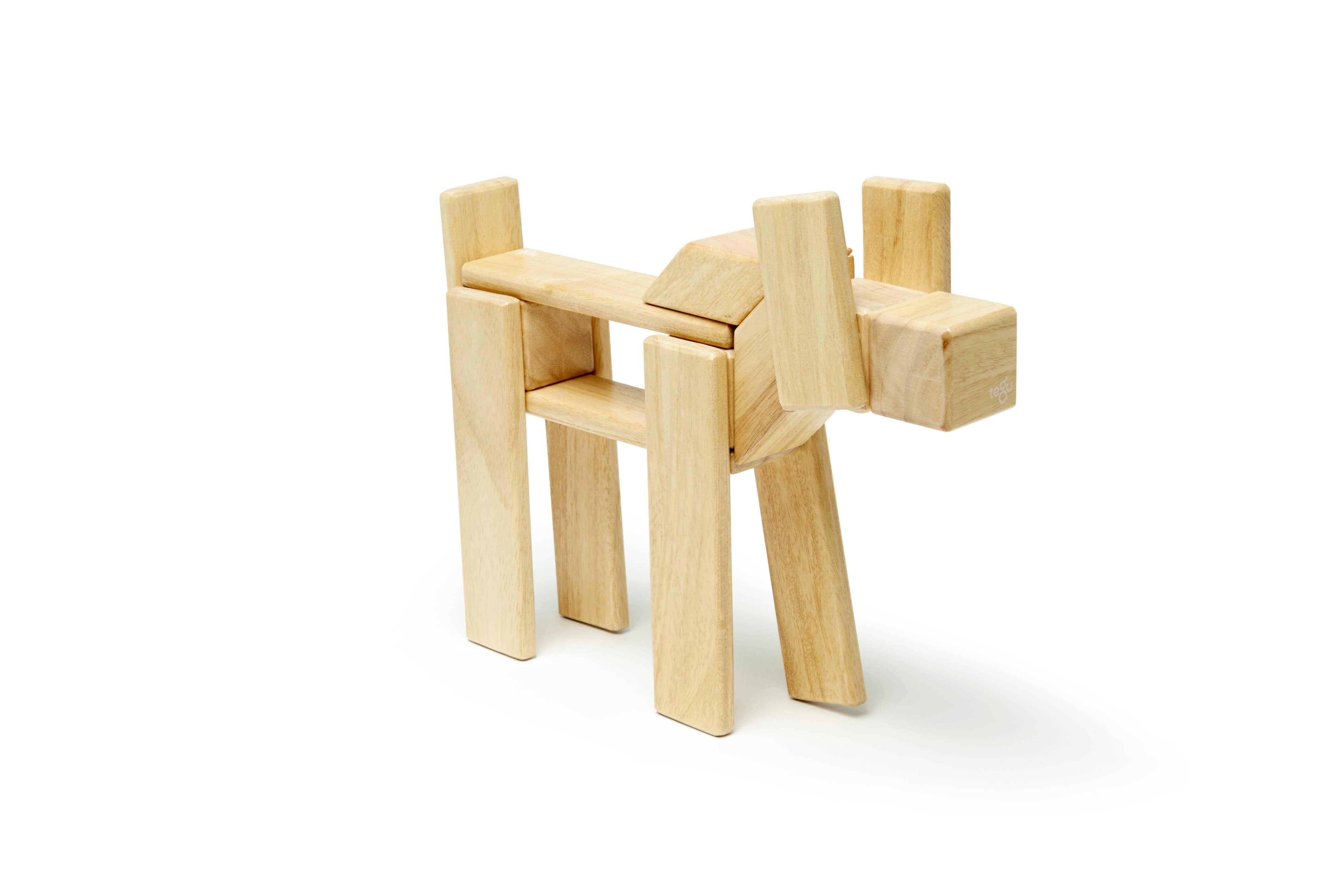 24 Piece Magnetic Wooden Block Set: Tints