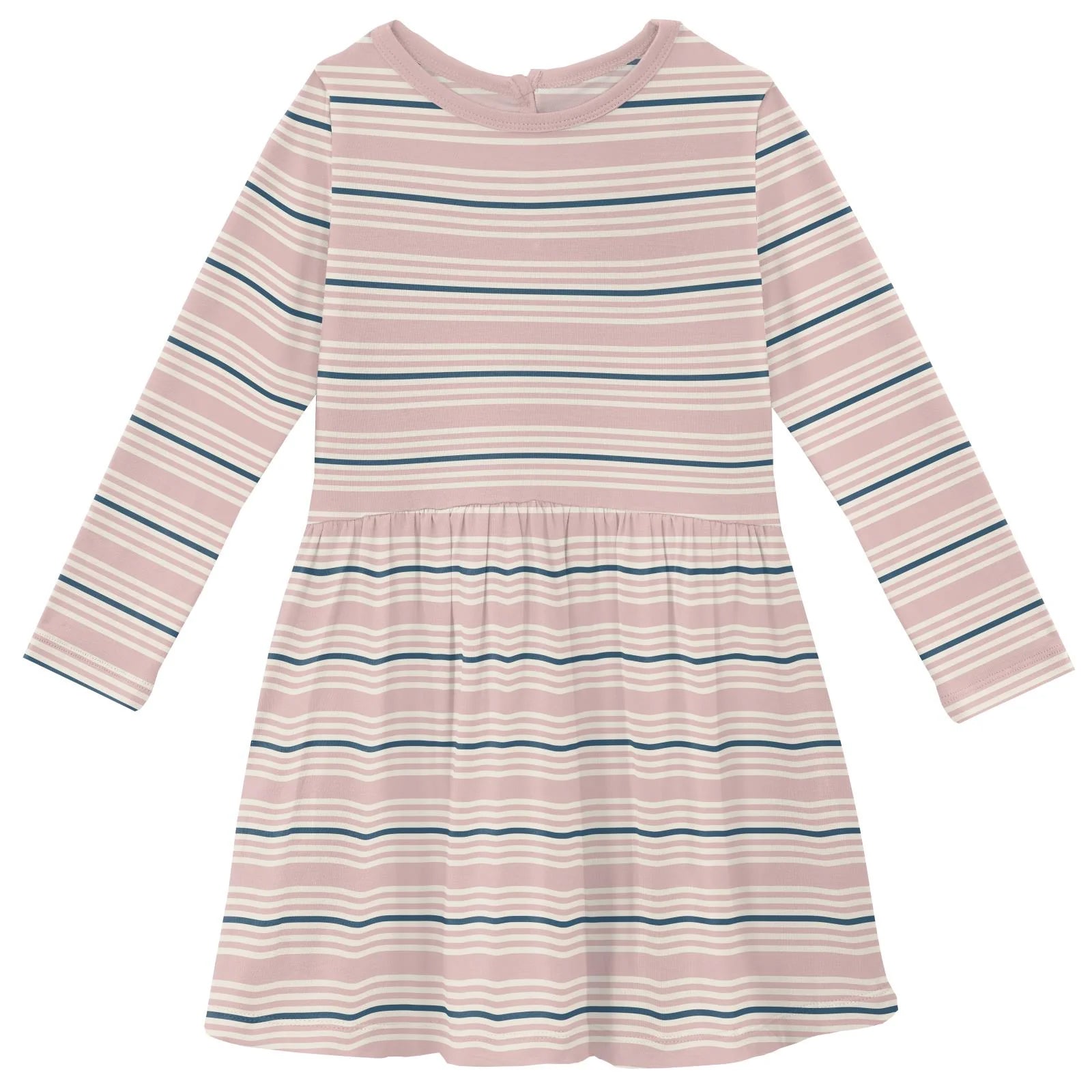 Print Long Sleeve Twirl Dress