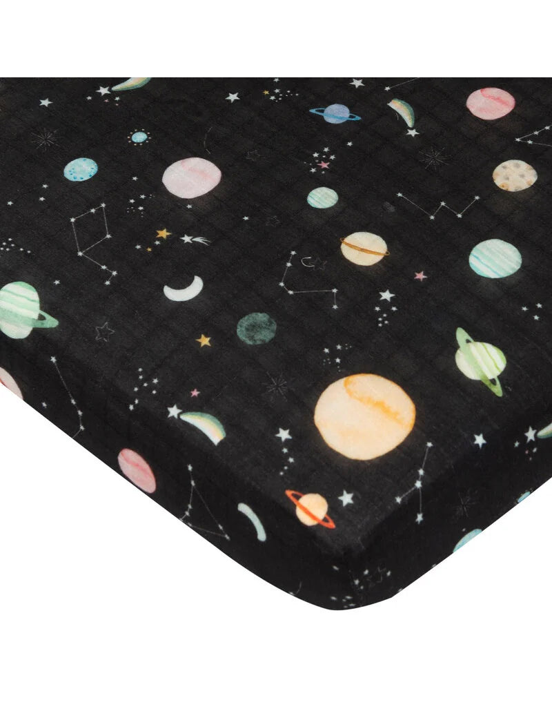LouLou Lollipop Muslin Fitted Crib Sheet