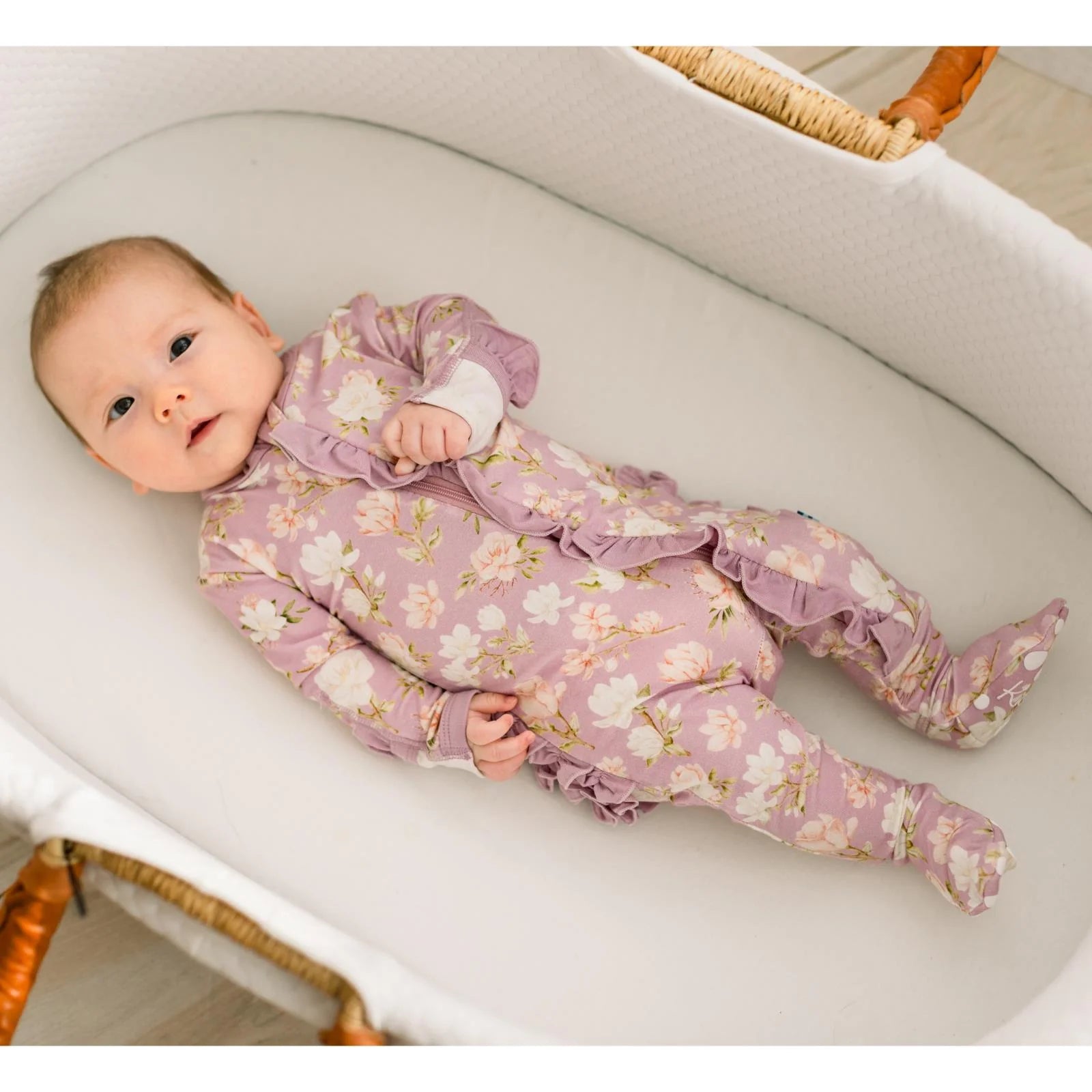 Kickee Pants Ruffle Footie with 2-way Zipper