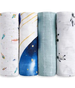 Aden + Anais Cotton Muslin Swaddle -- 4-pack