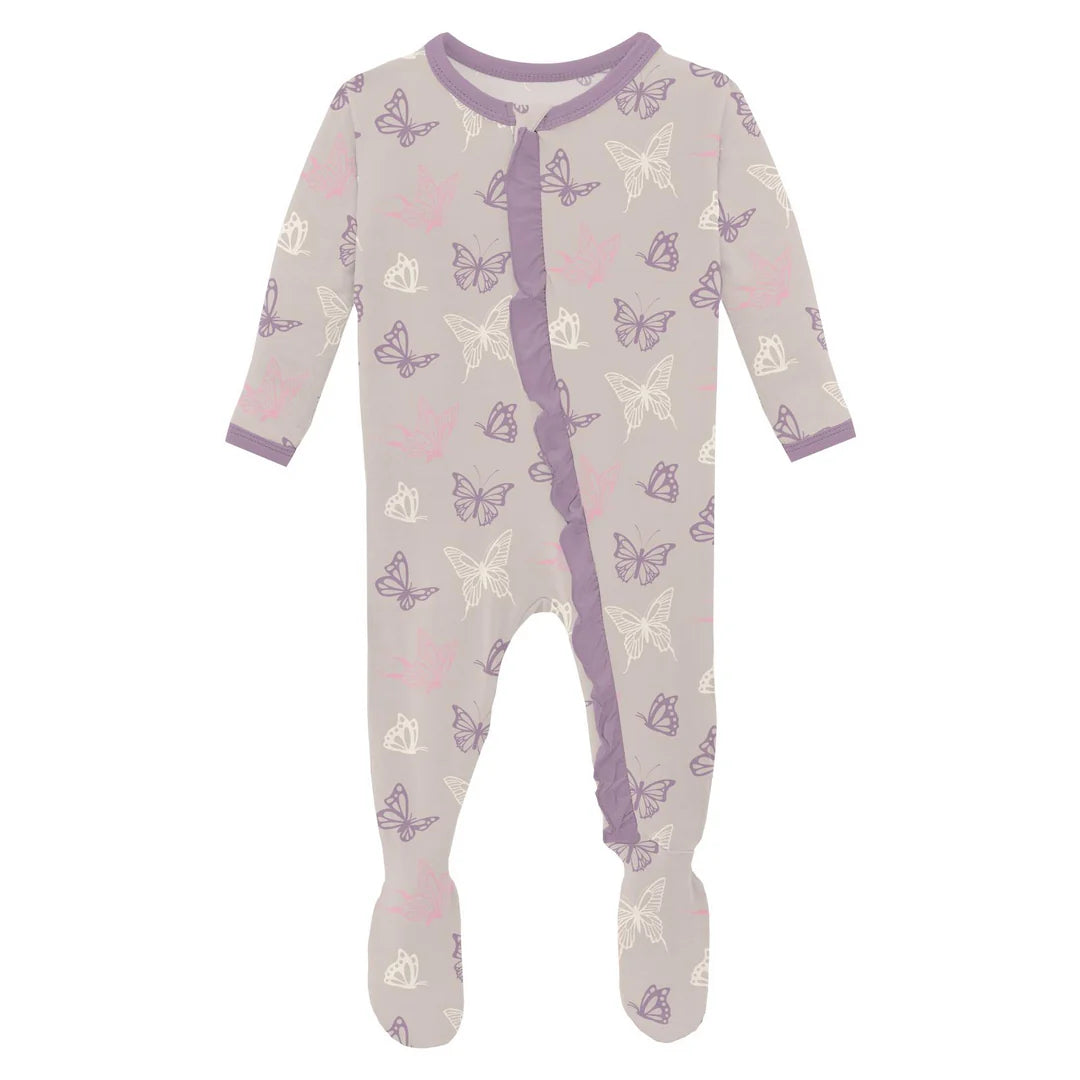 Kickee Pants Ruffle Footie with Zipper