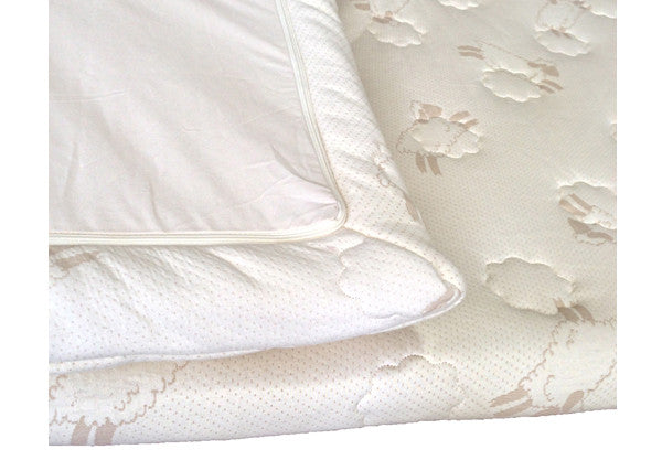 Suite Sleep Little Lamb 2" Natural Latex Mattress Topper - Back