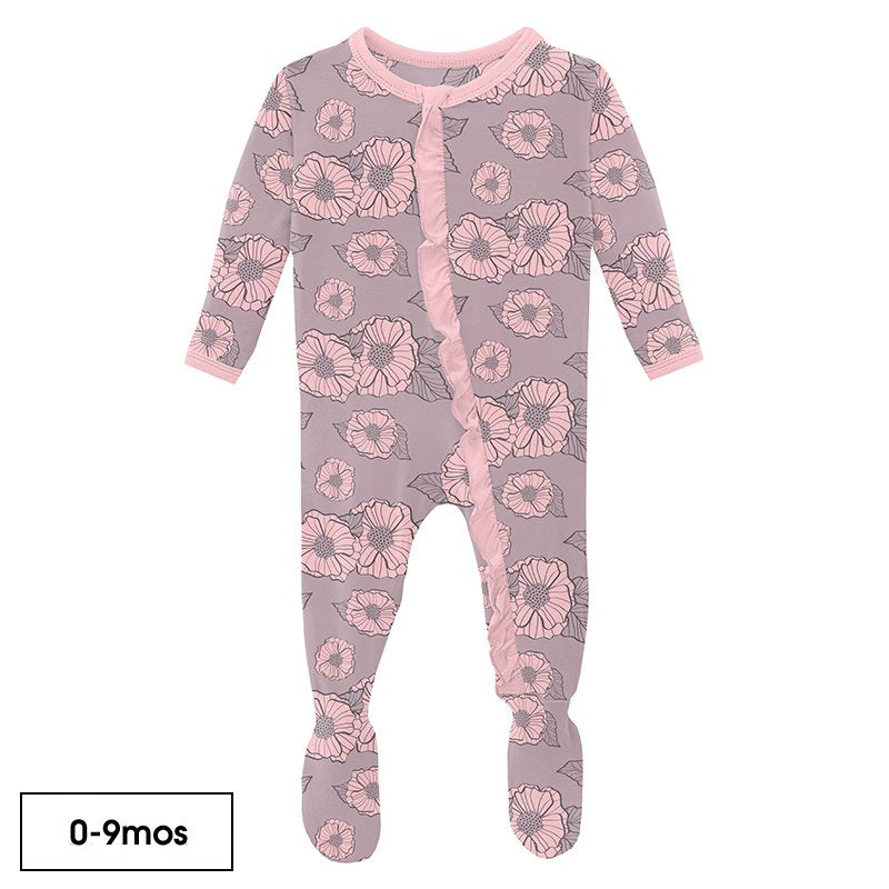 Kickee Pants Ruffle Footie with Snaps