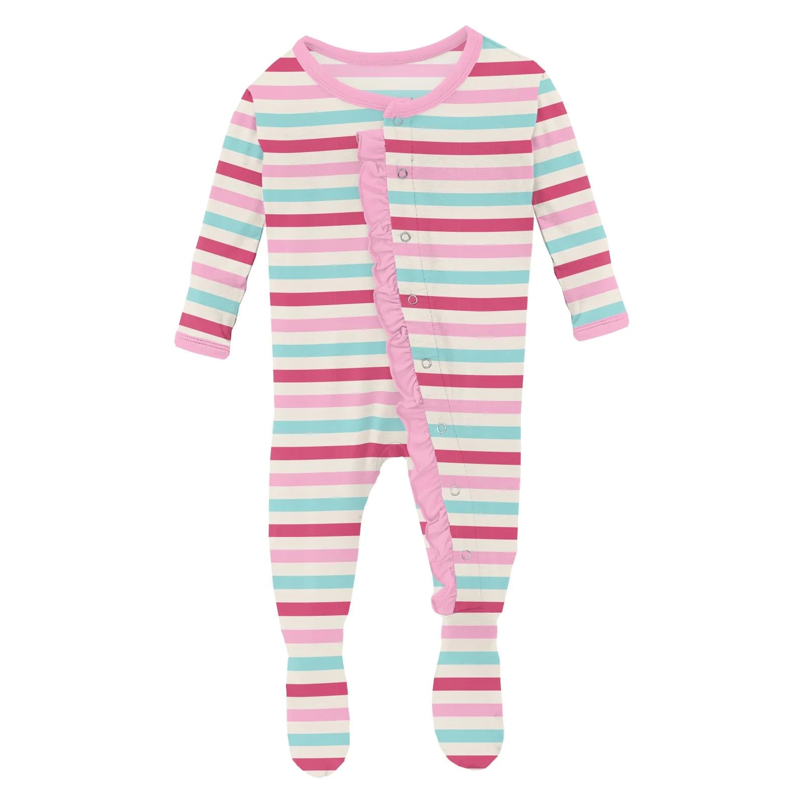 Kickee Pants Ruffle Footie with Snaps