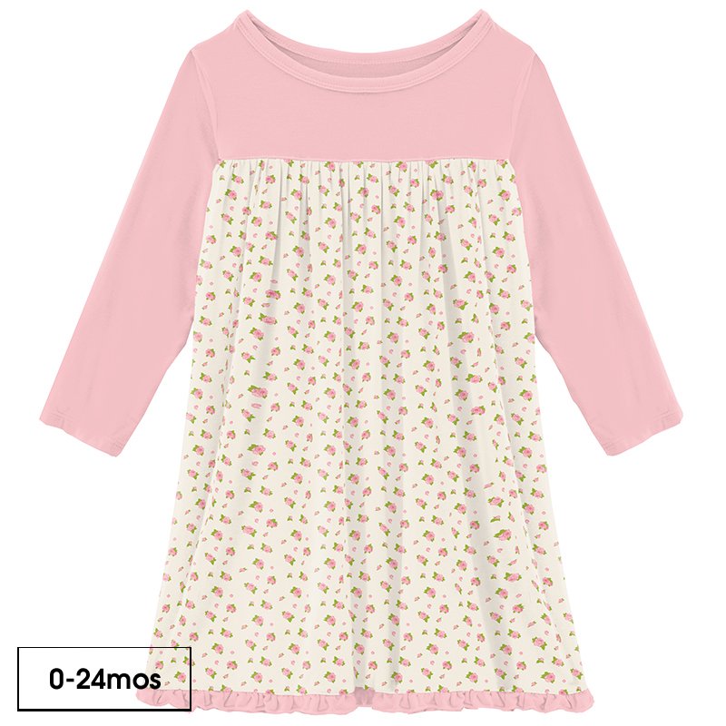Kickee Pants Long Sleeve Swing Dress 2T / Rainbow Hearts