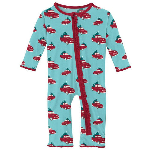 Kickee Pants Ruffle Coverall with Snaps or Zipper