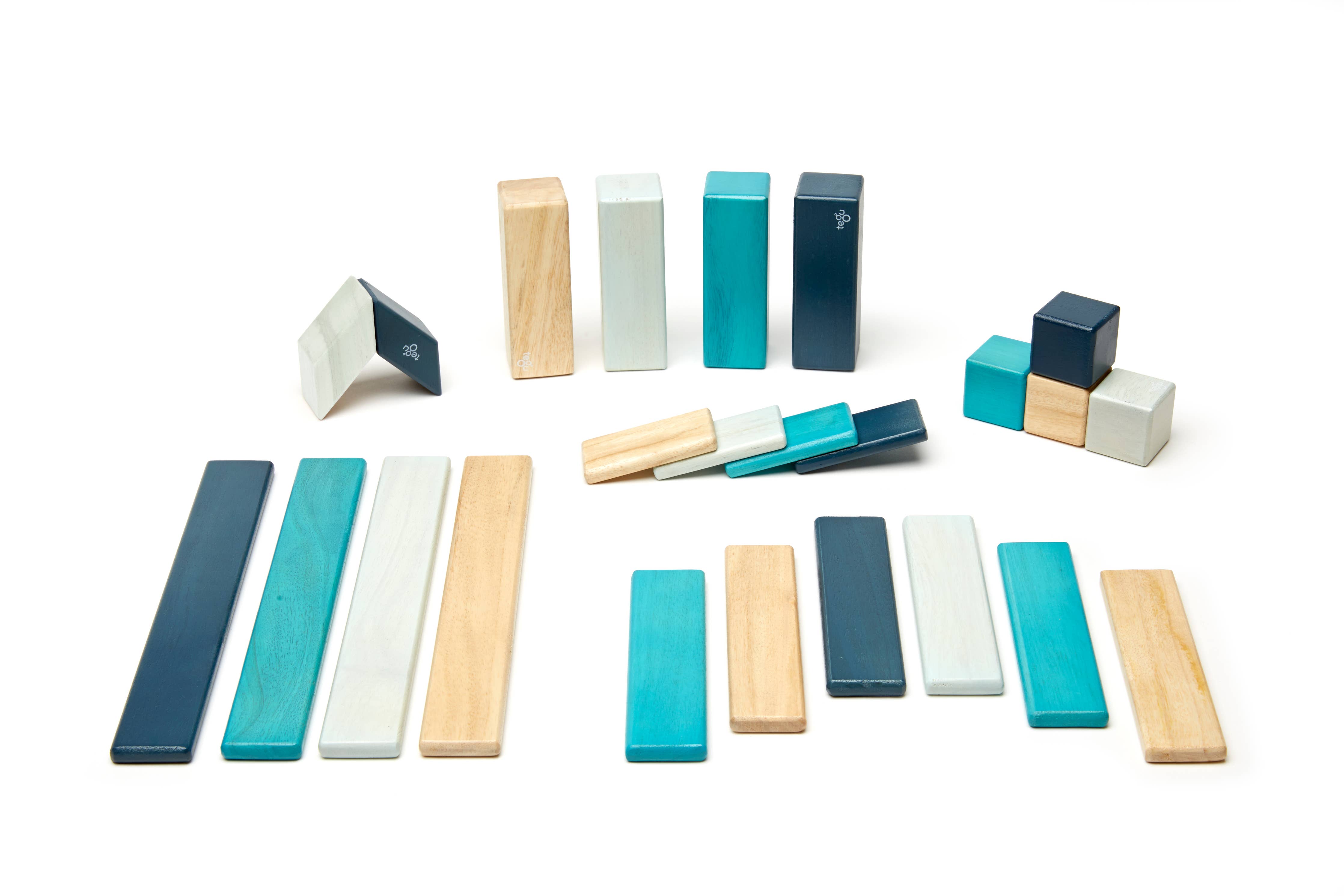 24 Piece Magnetic Wooden Block Set: Tints