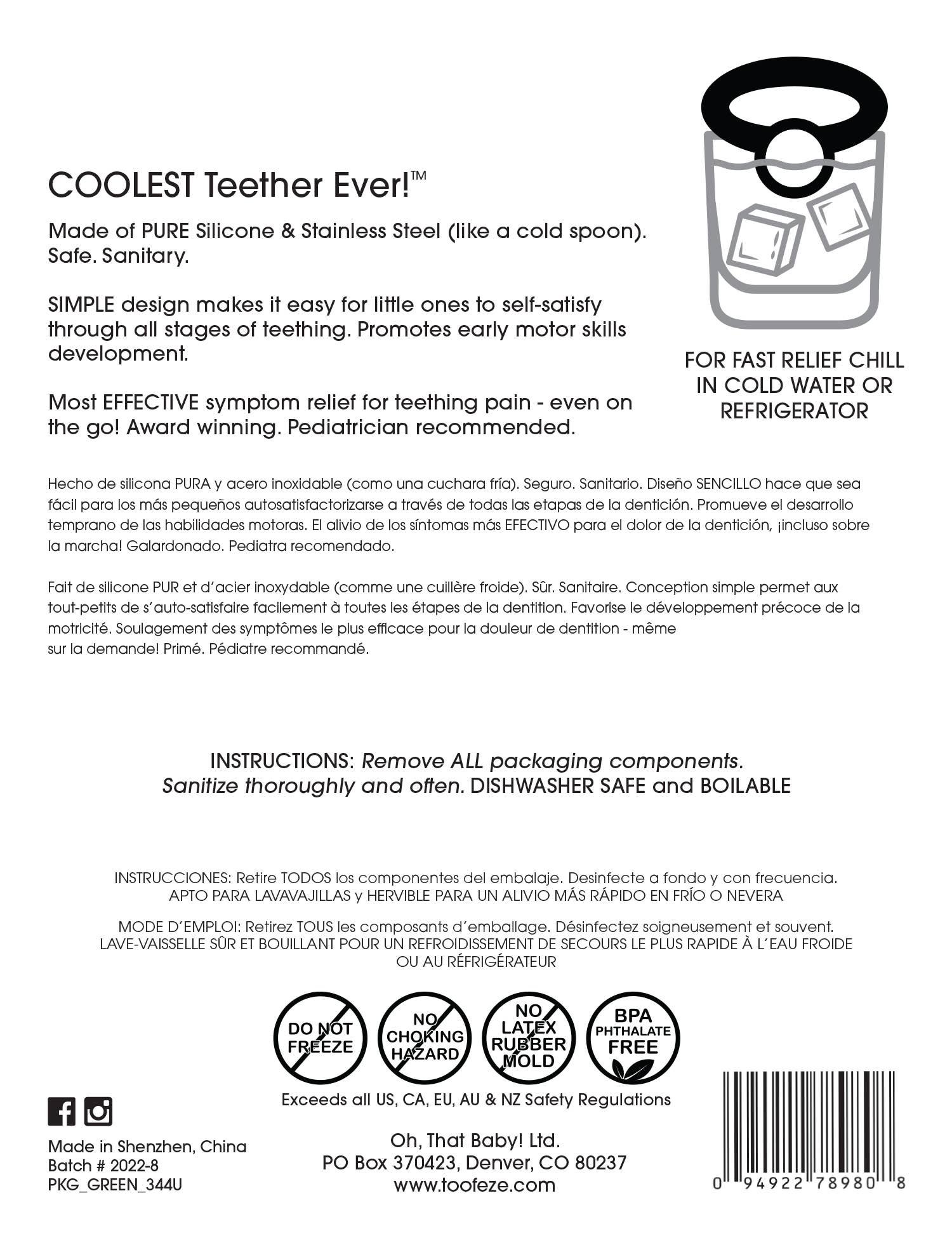 Toofeze Cold Teether - Coral Pink
