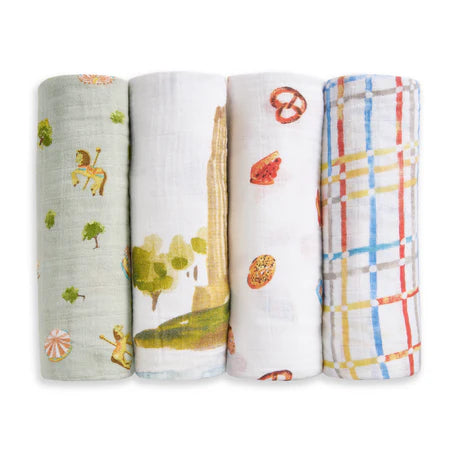 Aden + Anais Cotton Muslin Swaddle -- 4-pack