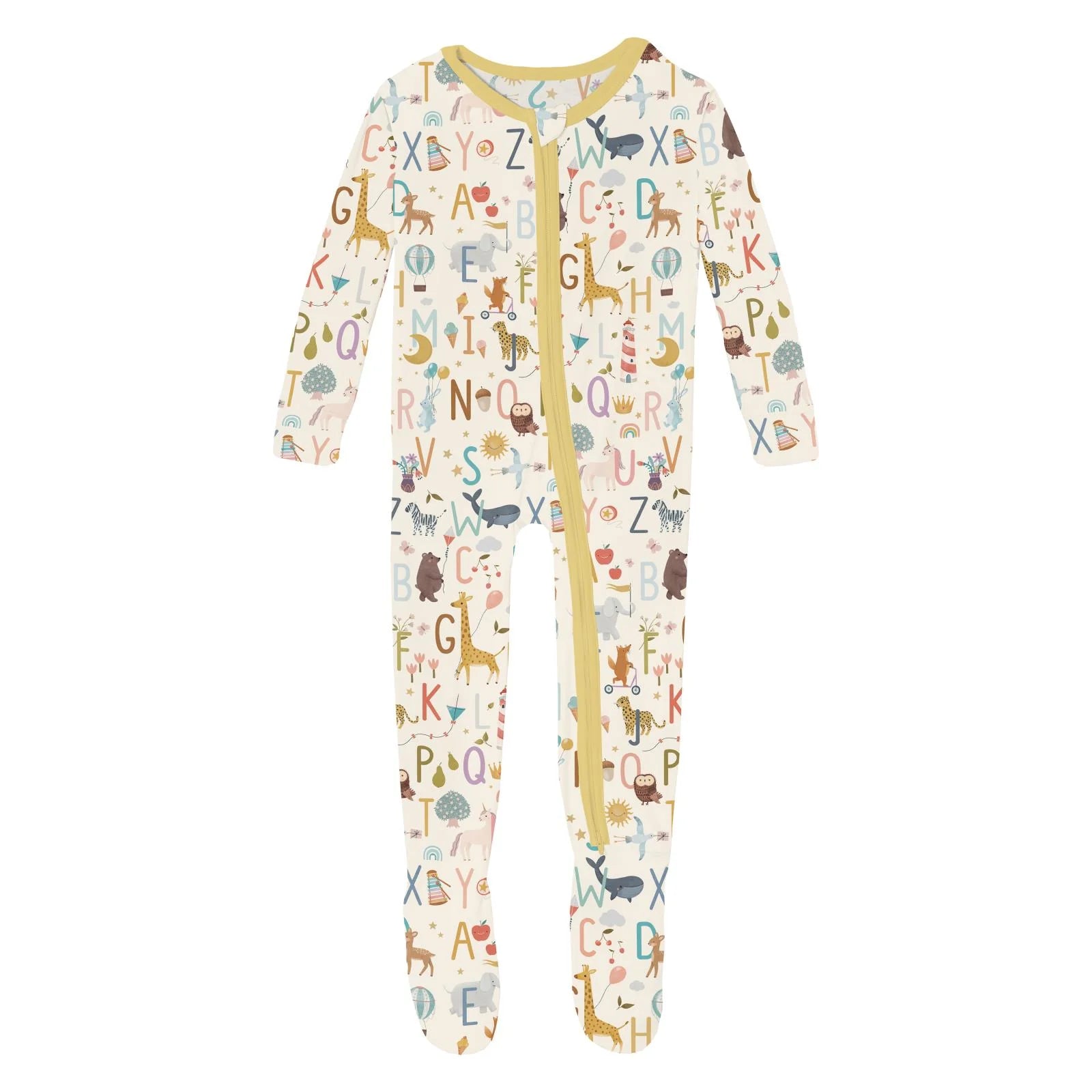Kickee Pants Footie with 2 Way Zipper