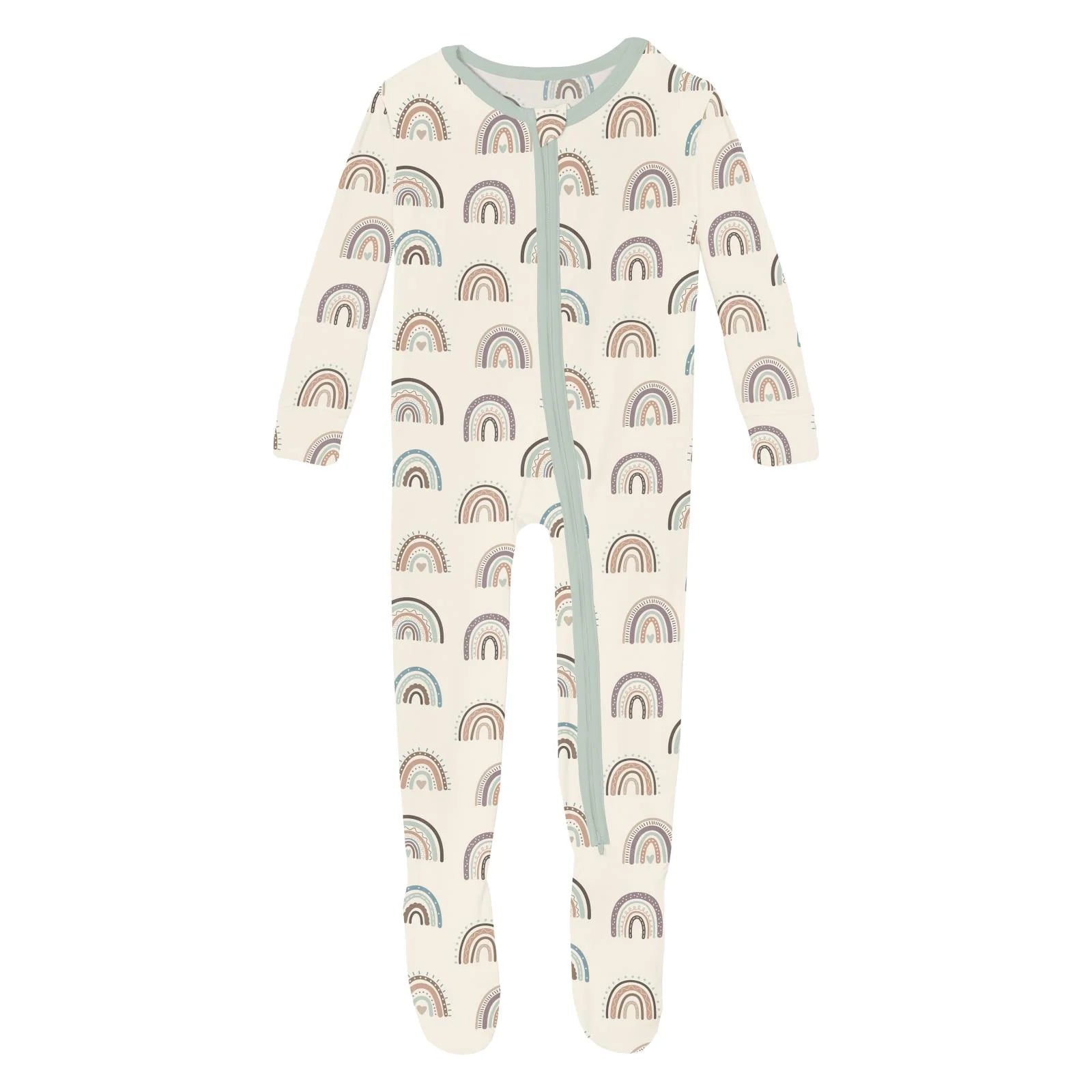Kickee Pants Footie with 2 Way Zipper