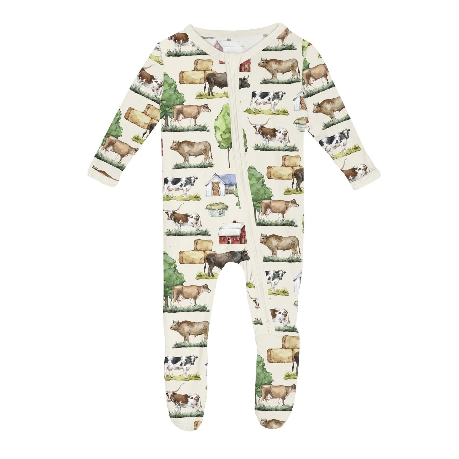Kickee Pants Footie with 2 Way Zipper