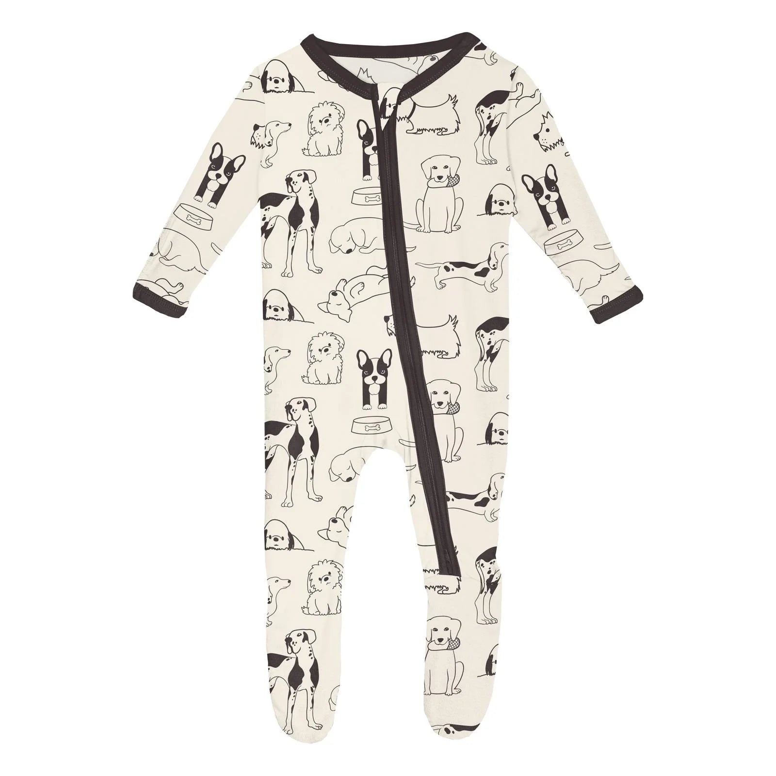 Kickee Pants Footie with 2 Way Zipper