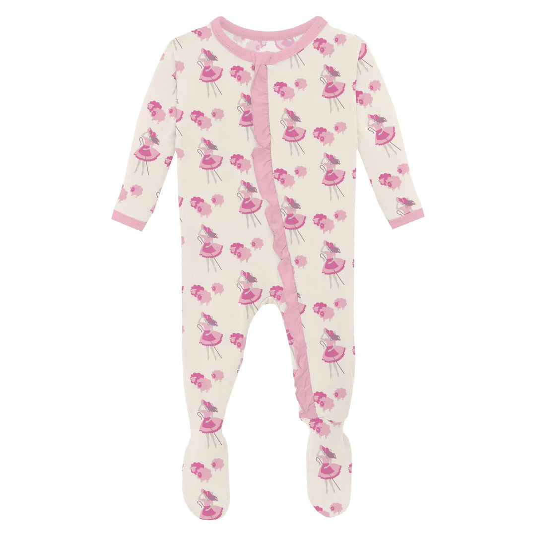 Kickee Pants Ruffle Footie with Zipper
