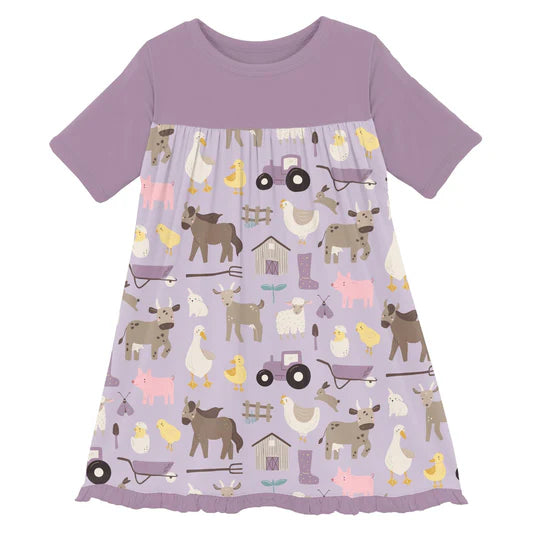 Kickee Pants Short Sleeve Swing Dress