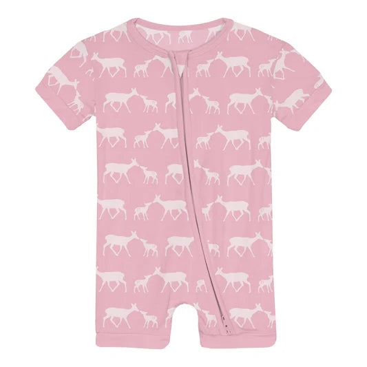 Print Shorty Sleeper with Zipper
