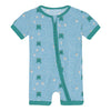 Print Shorty Sleeper with Zipper