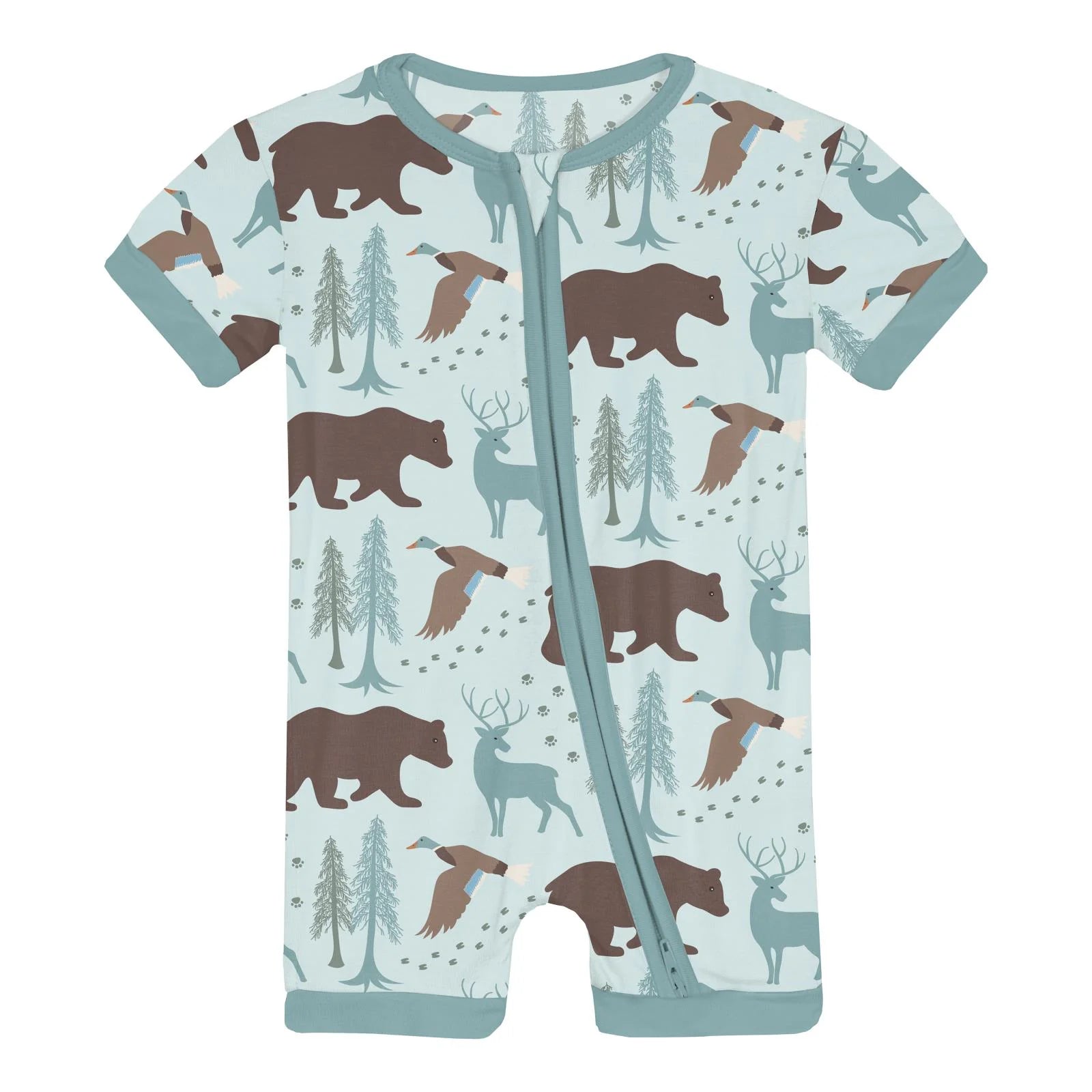 Kickee Pants Print Shorty Sleeper with Zipper
