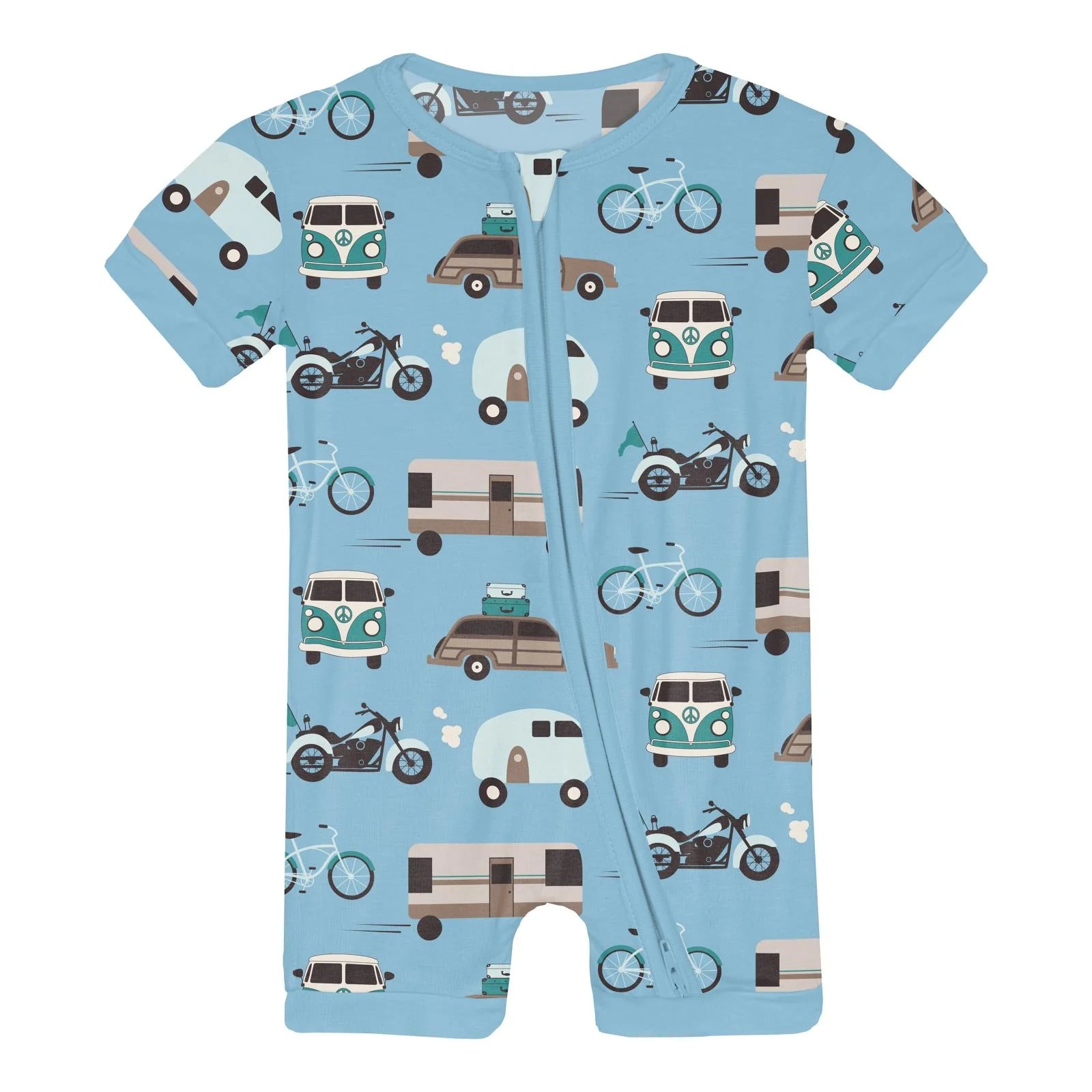Kickee Pants Print Shorty Sleeper with Zipper