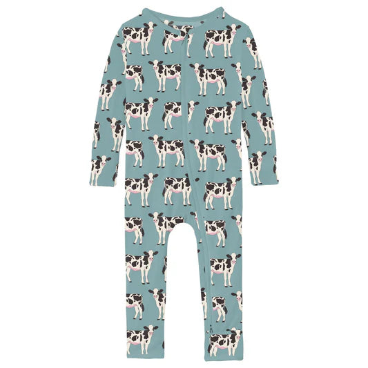 Kickee Pants Footie with 2 Way Zipper