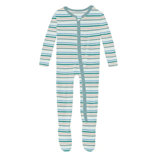 Kickee Pants Footie with 2 Way Zipper