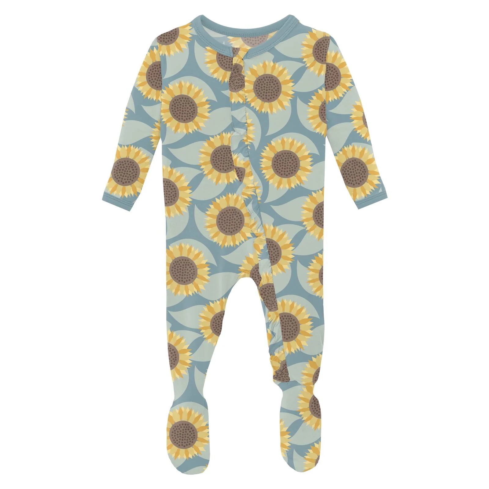Kickee Pants Ruffle Footie with Zipper