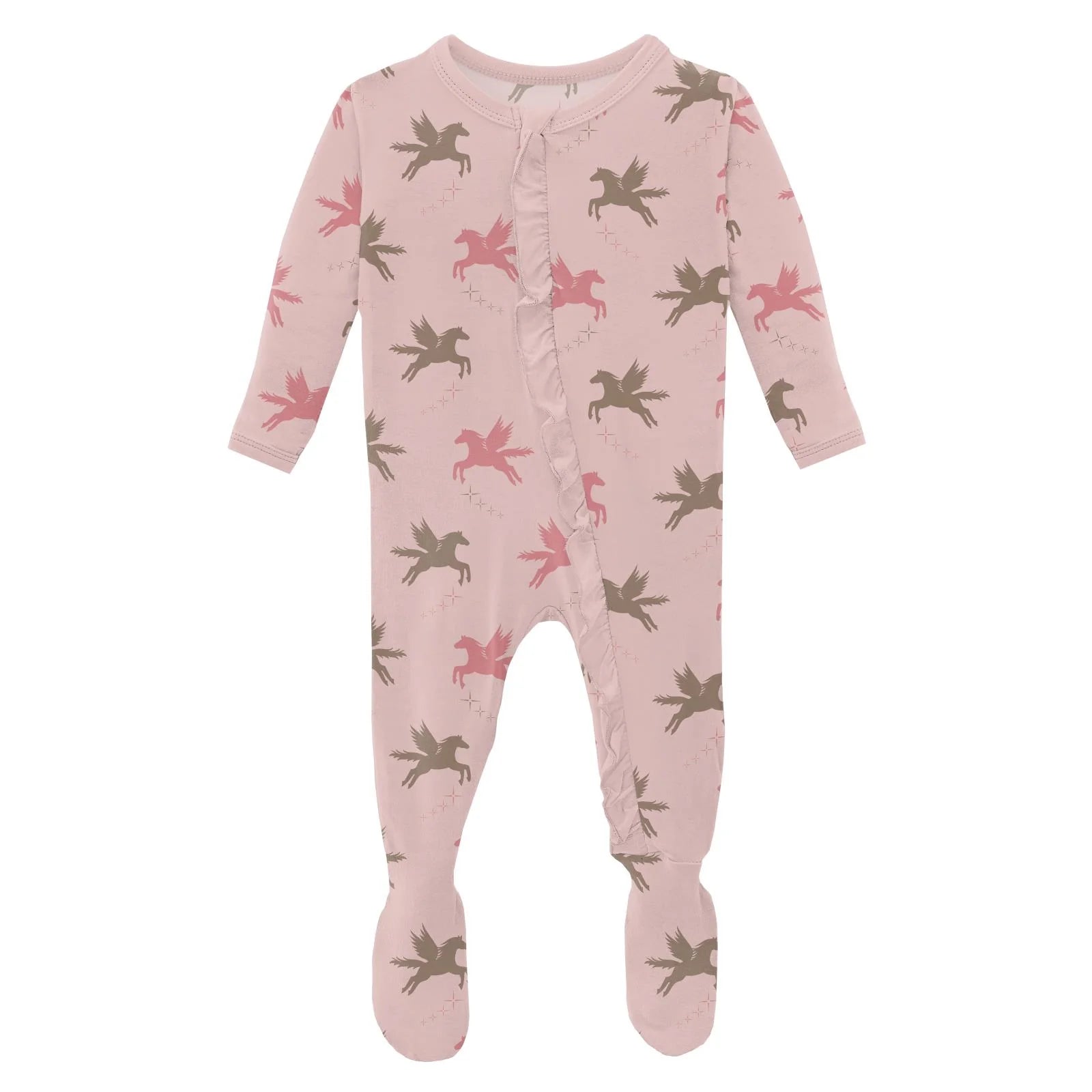 Kickee Pants Ruffle Footie with Zipper