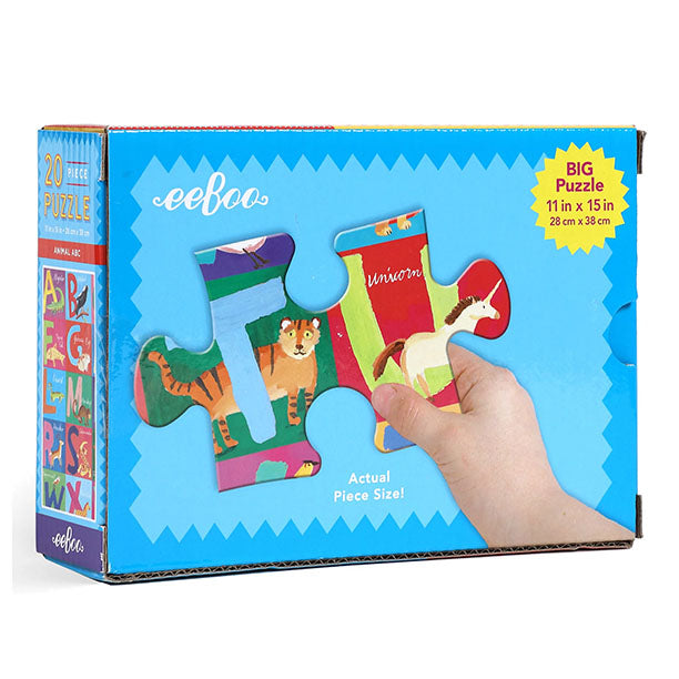 eeBoo Animal ABC - 20 Piece Big Puzzle