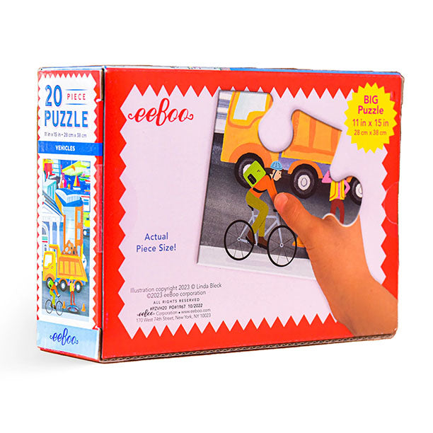 eeBoo Vehicles 20 Piece Puzzle